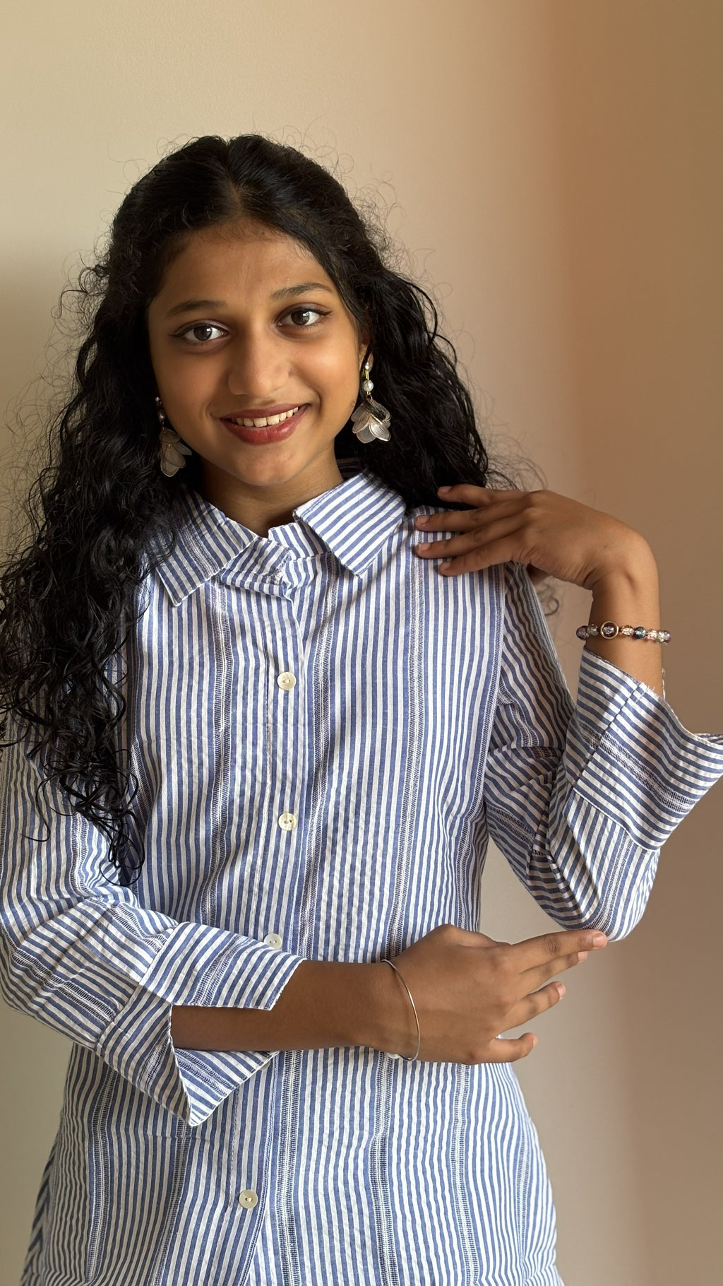 Classic Striped Short-Sleeve Cotton Shirt