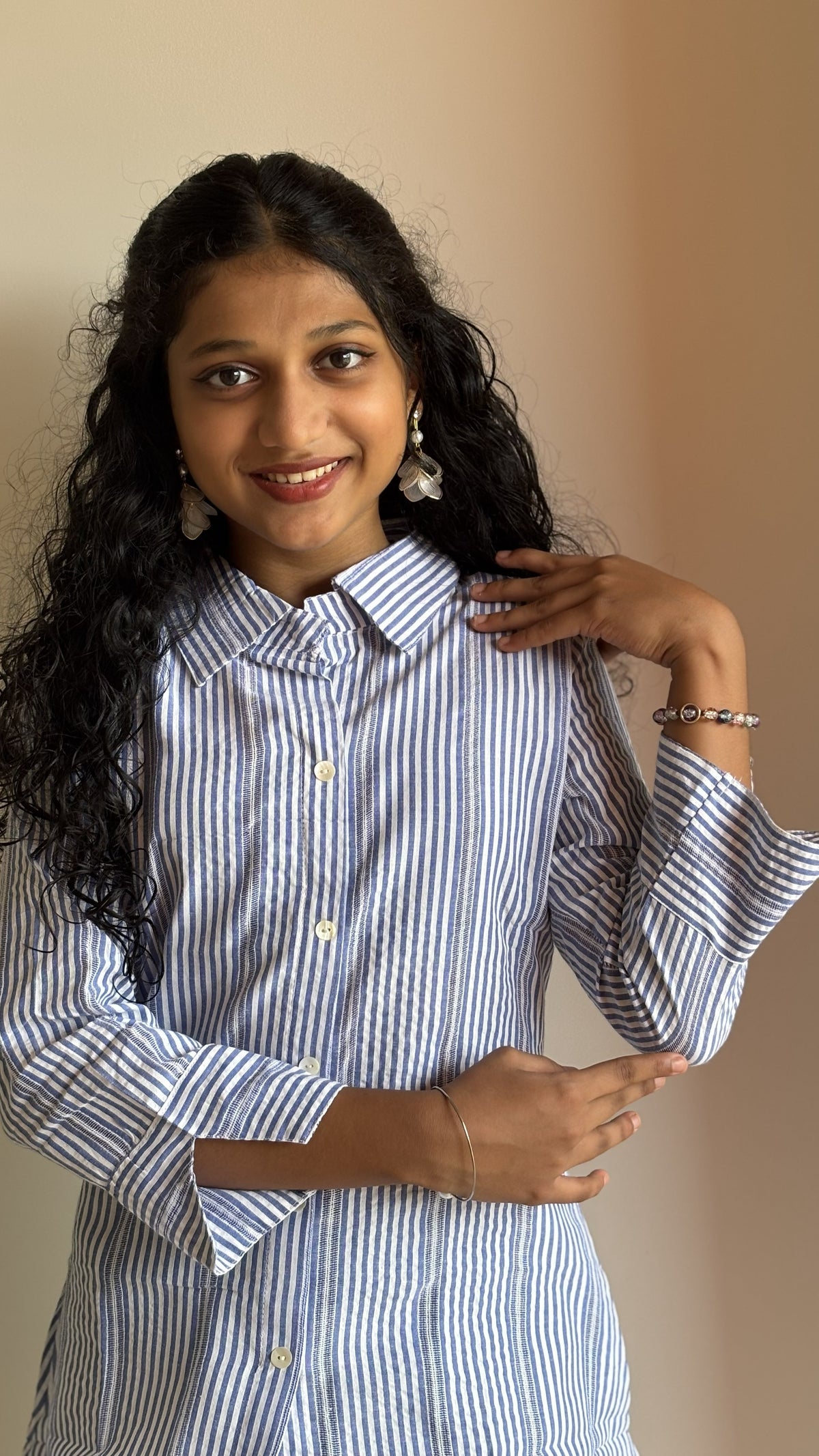 Classic Striped Short-Sleeve Cotton Shirt