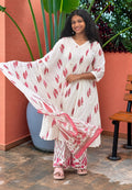 Red & Green Printed 3-Piece Kurta Set